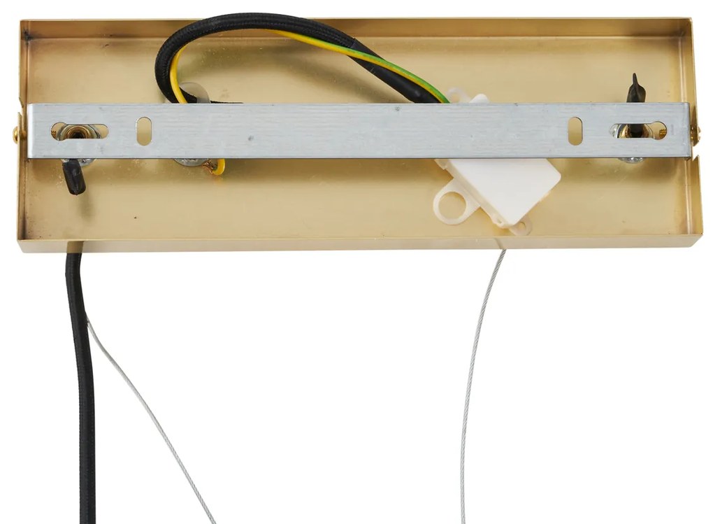 Lampada a sospensione di design oro con vetro arcobaleno 8 luci - Uvas