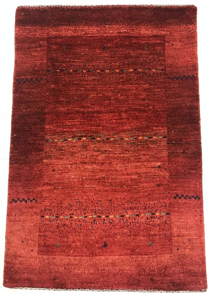 Loribaft Tappeto 80 x 120 Rosso (Iran) Annodato A Mano