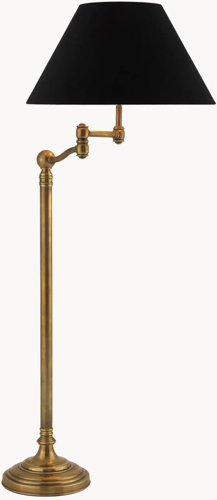 Lampada da terra orientabile con paralume in velluto Regis
