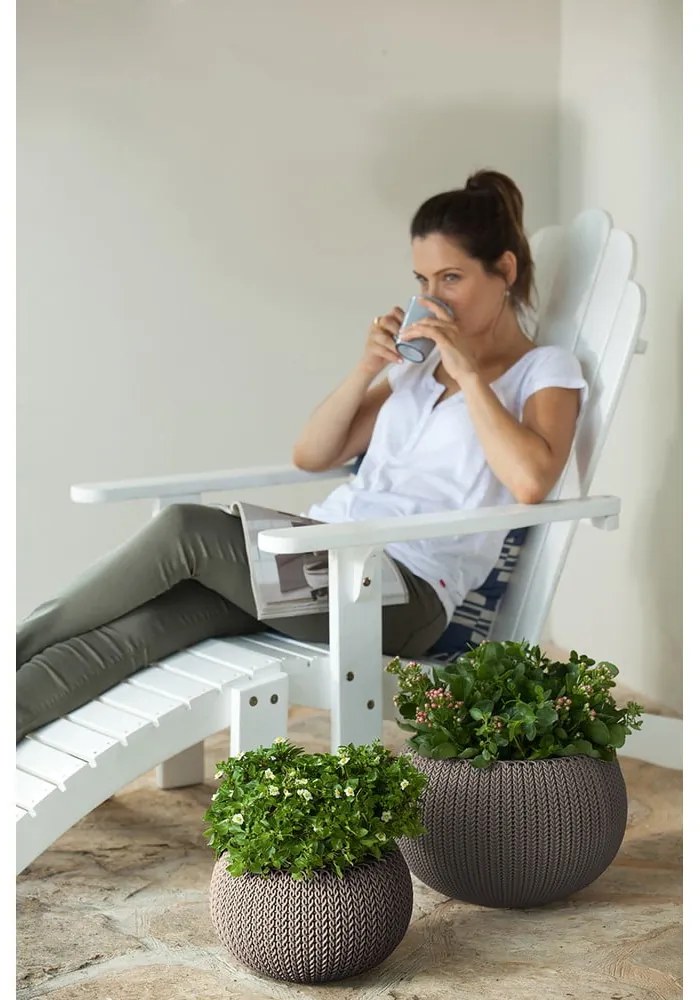 Vaso per fiori in plastica da appendere/parete ø 28 cm Cozy Harvest Brown – Keter