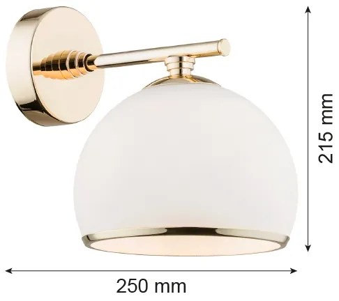 Argon 4255 - Applique MARBELLA 1xE27/15W/230V ottone