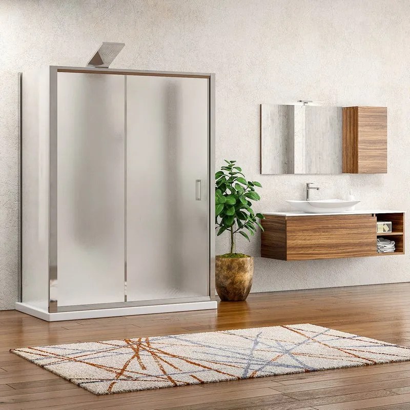 Box 3 lati 90x100x90 vetro opaco apertura scorrevole K410NS - KAMALU
