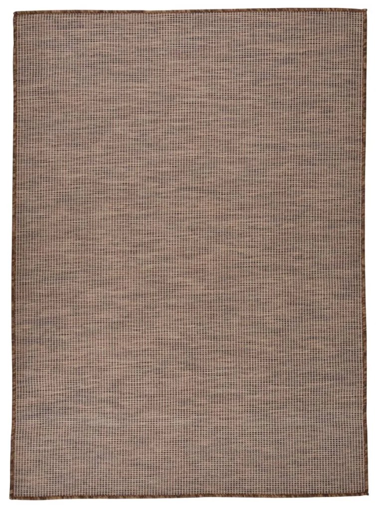 Tappeto Da Esterni A Tessitura Piatta 200x280 Cm Marrone /