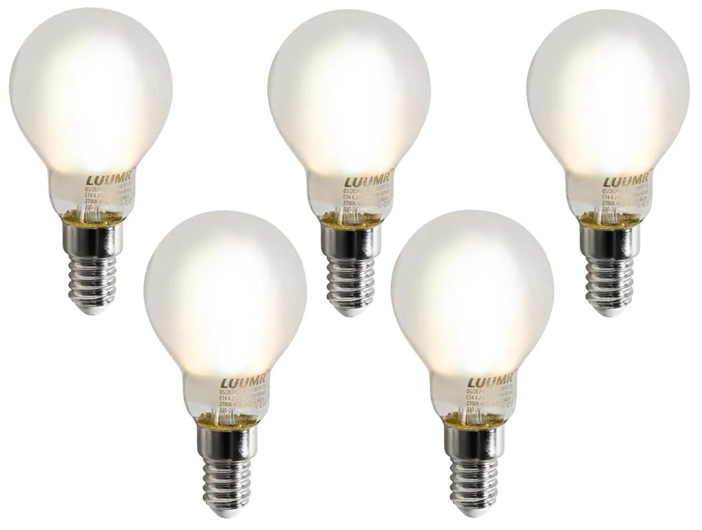 Set di 5 Lampadine LED Smart E14 P45 Opaco 4.2W 470lm 2700-6500K