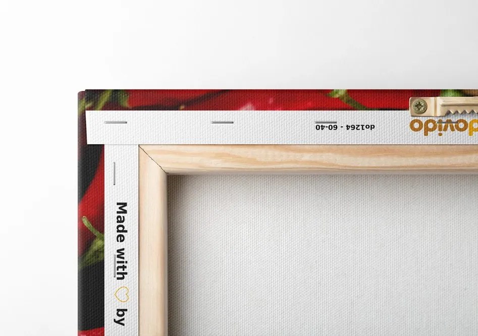 Quadro su tela – Tavola con peperoncini