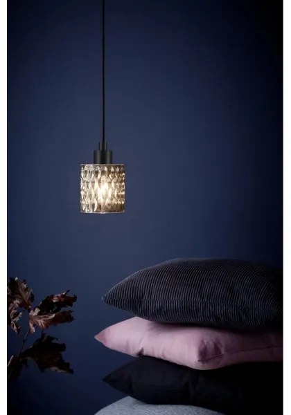 Nordlux - Lampadario a sospensione con filo HOLLYWOOD 1xE27/60W/230V fumé