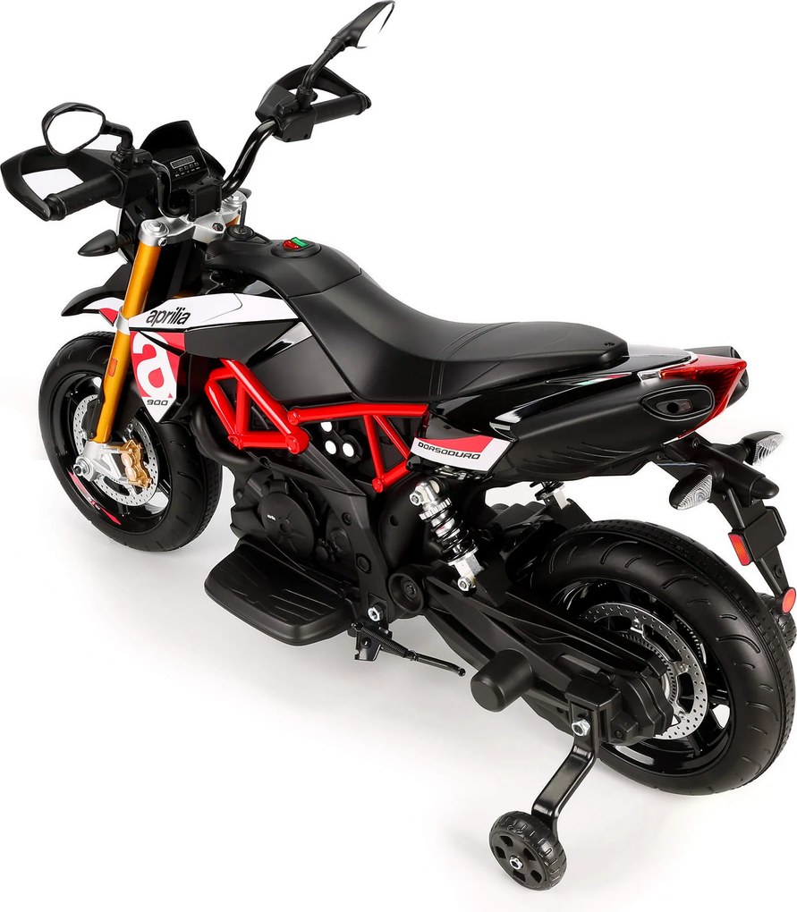Moto Elettrica per Bambini 12V con Licenza Aprilia Dorsoduro Rossa...