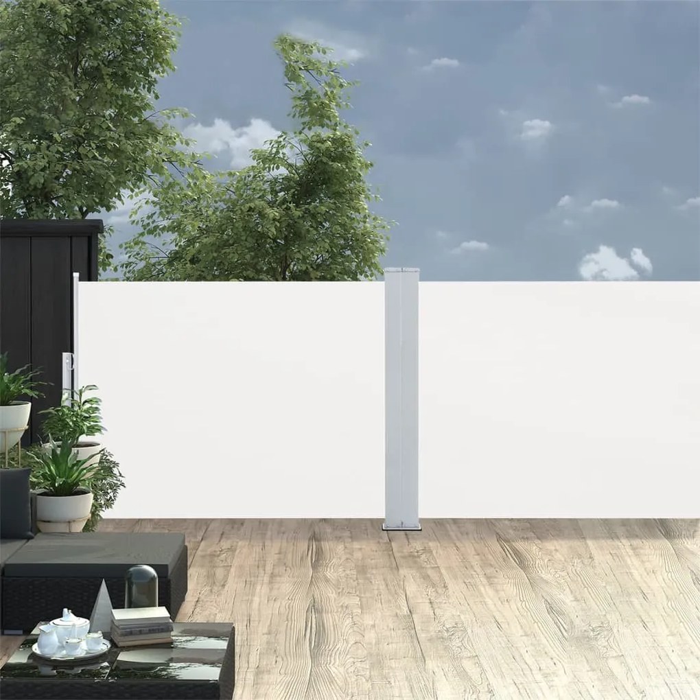 Tenda Da Sole Laterale Retrattile Crema 120x1000 Cm /