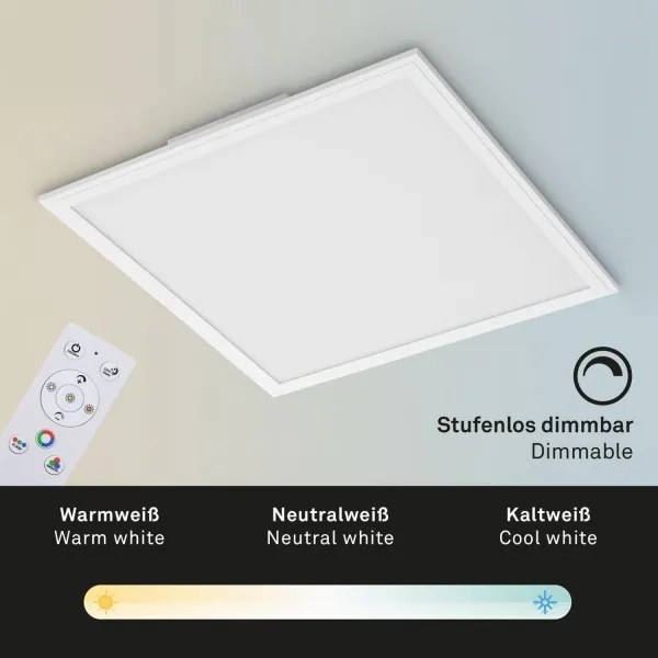 Briloner 7152-016-LED RGB Pannello fisso dimmerabile COLOUR LED/24W/230V 3000-6500K+RC