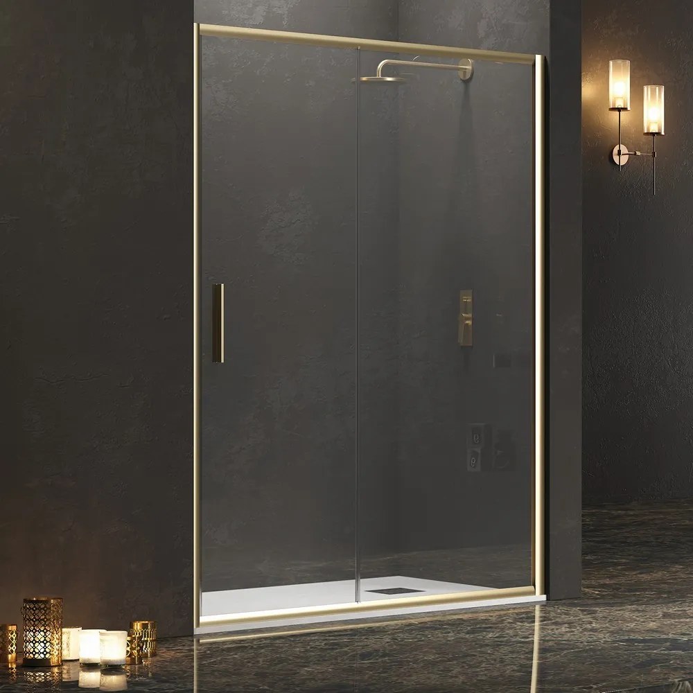 Nicchia doccia 150 cm scorrevole profilo oro opaco | KEF4000 - KAMALU