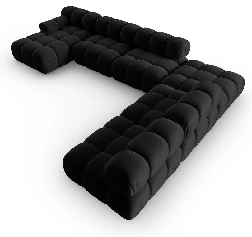 Divano in velluto nero 379 cm Bellis - Micadoni Home