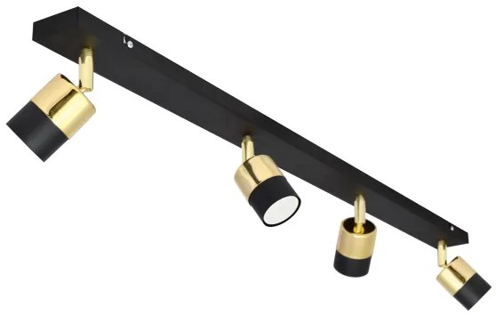 Faretto LED TUBSSON 4xGU10/4,8W/230V nero/oro