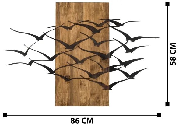 Decorazione da muro 86x58 cm uccelli