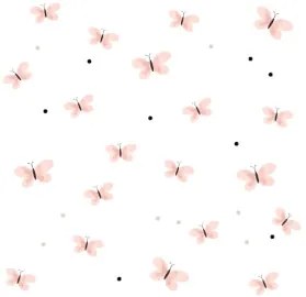 Adesivi murali per bambina - Papillon rosa | Inspio