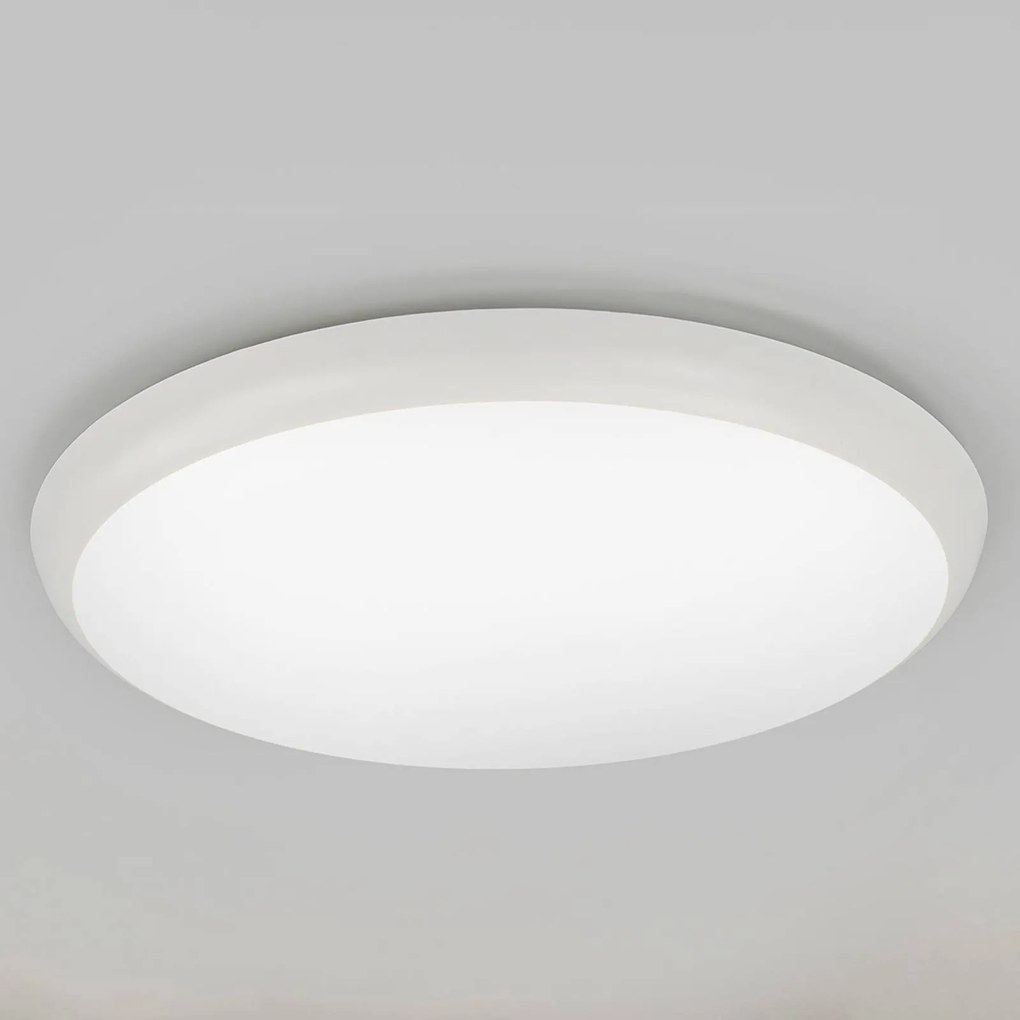 Plafoniera a LED Augustin Arcchio, Bianco / Opale, Bagno, Plastica, Moderno, Plafoniera LED