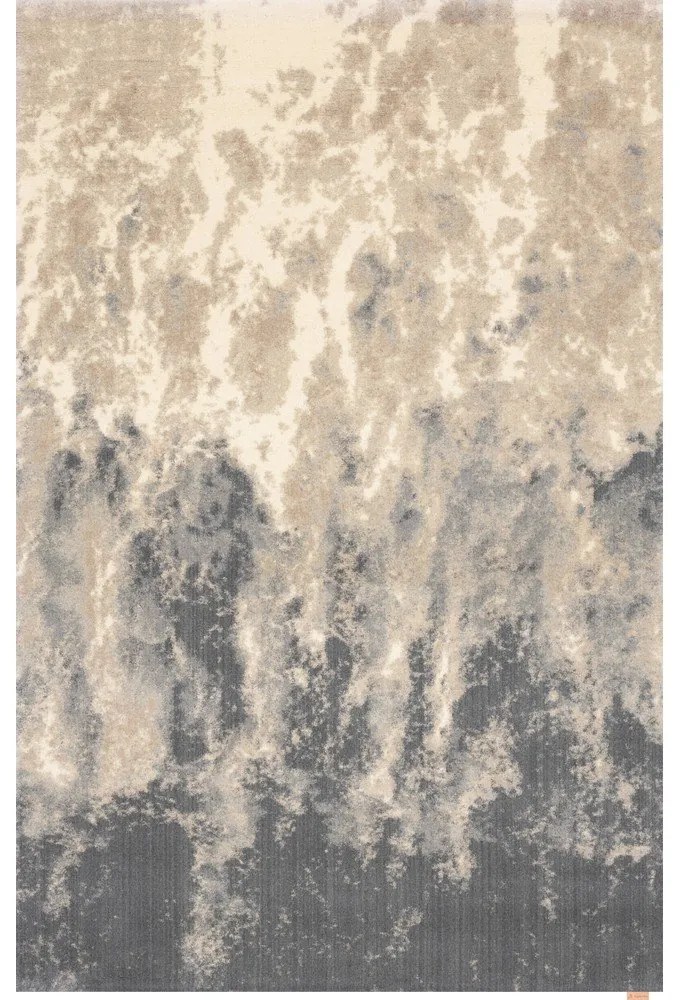Tappeto in lana grigio-beige 170x240 cm Niagara graphite - Agnella