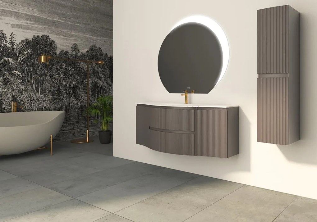 Estensione per mobile da bagno Vague 1 anta grigio talpa opaco L 34 x H 55 x P 41 cm