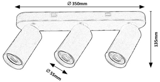 Rabalux 73087 - Faretto YORLI 3xGU10/7W/230V bianco