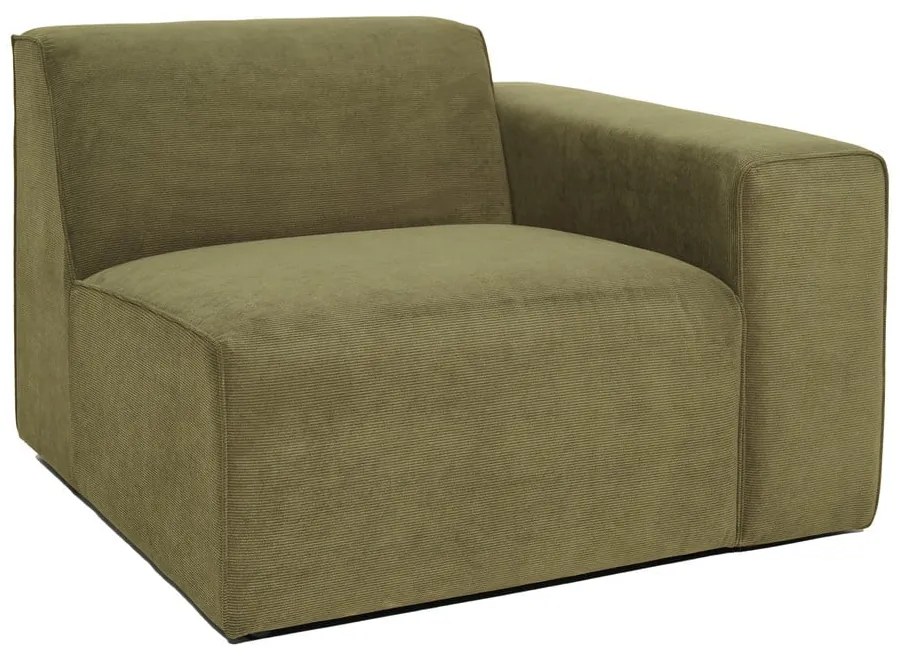 Modulo divano in velluto a coste verde (angolo destro) Sting - Scandic