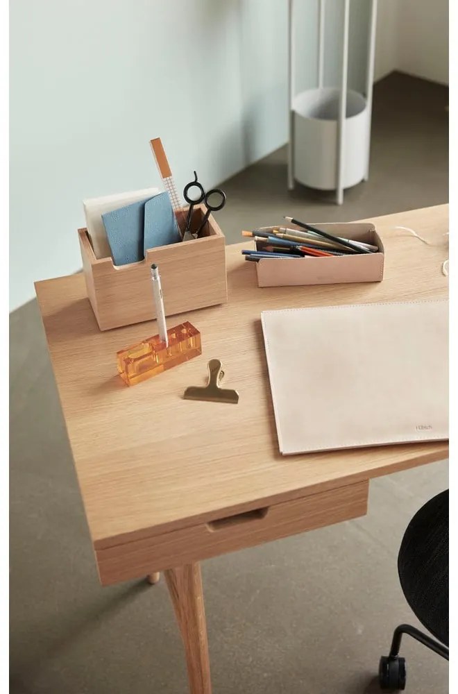 Organizer in pelle per la cancelleria Studio - Hübsch