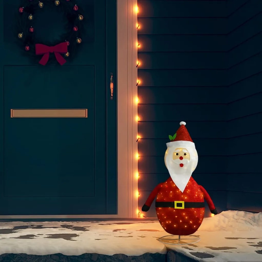 Figura Decorativa Babbo Natale con LED Tessuto Lusso, 180 cm