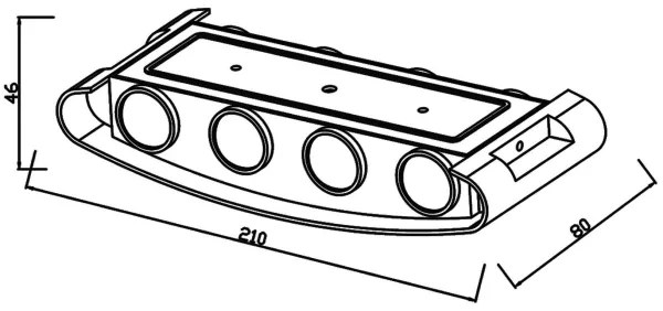 Top Lampada - Applique a LED da esterno LED/8W/230V IP44 4000K nero
