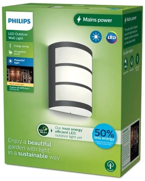 Philips - Applique a LED da esterno PYTHON LED/3,8W/230V IP44