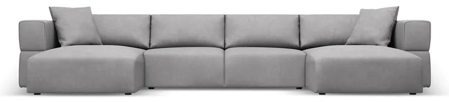 Divano angolare a U grigio chiaro Esther - Milo Casa