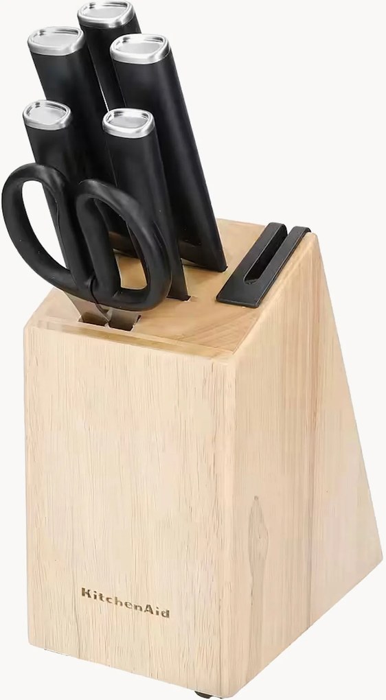 Set ceppo con coltelli e forbice Gourmet 7 pz