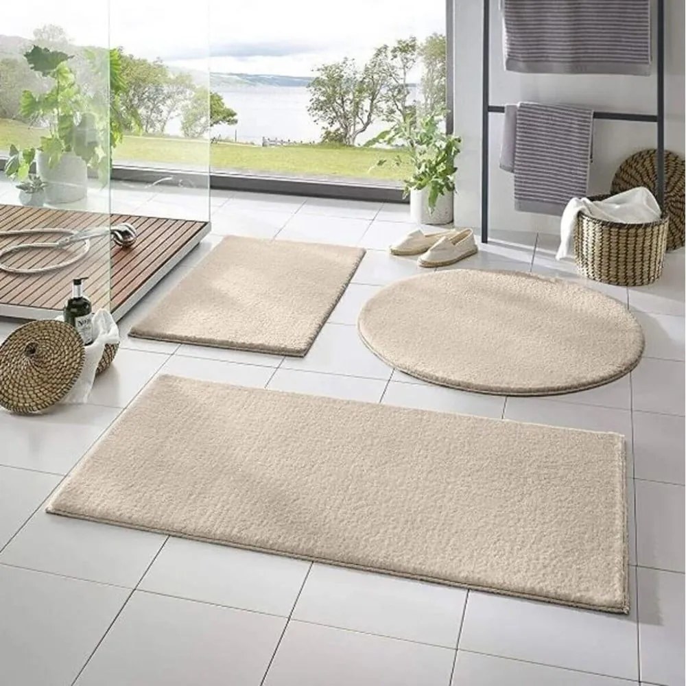 Tappeti da bagno beige in set di 3 pezzi 50x90 cm - Mila Home