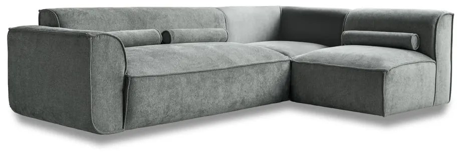 Divano angolare componibile in verde chiaro (con penisola a destra) Flex Felix – Miuform