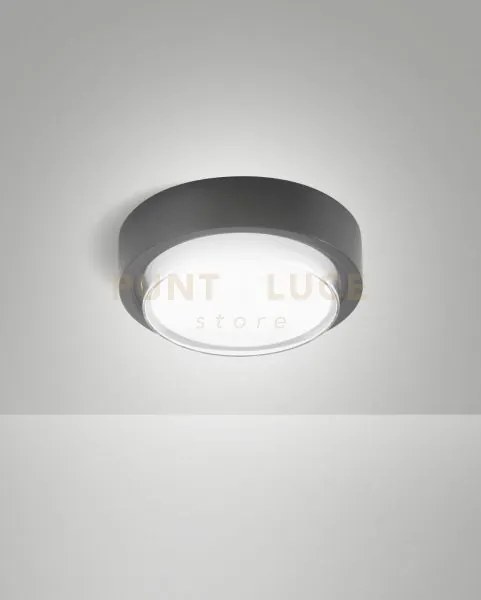 Owen plafoniera grigio scuro per esterno a led 12w 3000k 1620lm ip65