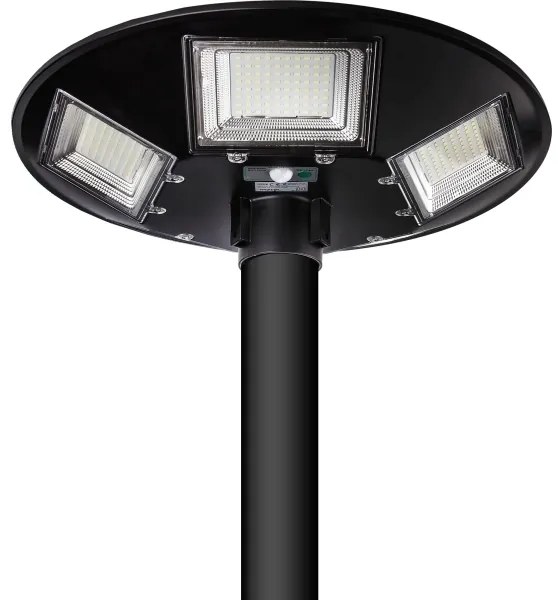 Lampione solare stradale a LED con sensore LED/22W/6V 6500K IP65 nero + telecomando