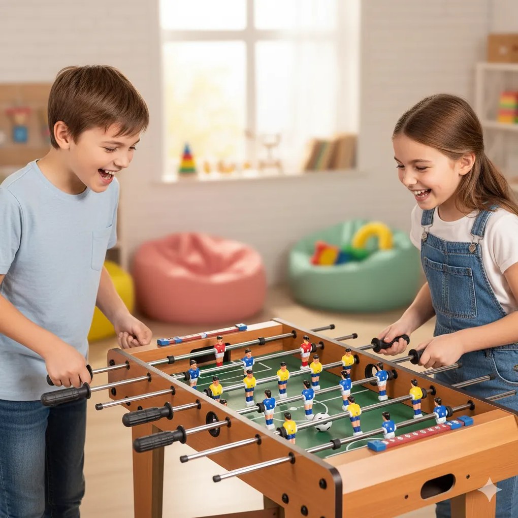 Calciobalilla con Aste Passanti 69x37x65 cm in Mdf...