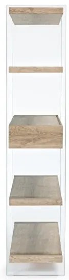 Libreria In Vetro 2 Cassetti 4 Mensole In Legno Rovere Line Kenya Bizzotto 90x39x180