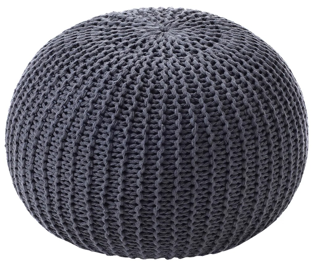 Pouf intrecciato 50x35x50 cm grigio scuro OresteLuchetta