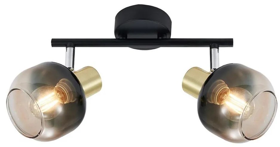 Prezent 27514 - Faretto PEGAS 2xE14/40W/230V nero/fumé