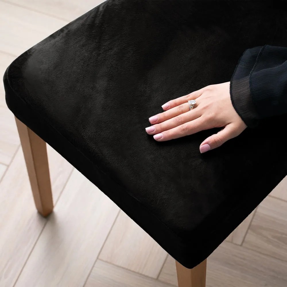 Coprisedia nero con rivestimento elastico per sedie 48 cm Sento – Restilo