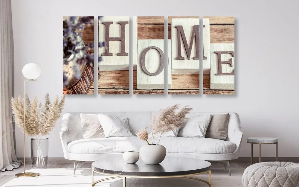 Quadri 5 pezzi – Lettere Home