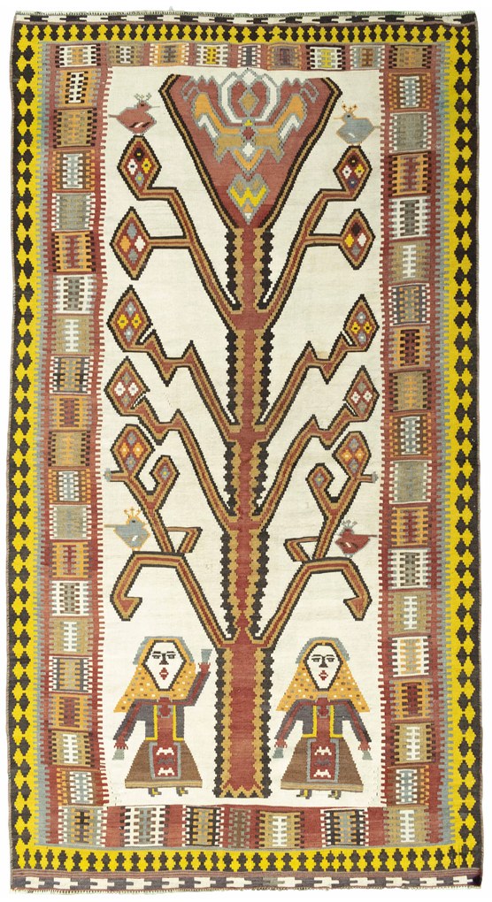 Kilim Tappeto 160 x 290 Beige (Iran) Tessuto A Mano