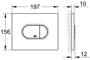 GROHE 38858SH0 - Pulsante di scarico ARENA COSMOPOLITAN 156 × 197 mm bianco