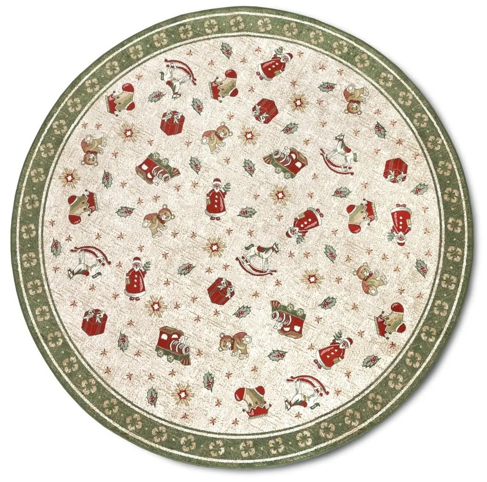 Tappeto rotondo verde natalizio in cotone ø 160 cm Toy's Delight Green Christmas - Villeroy&amp;Boch