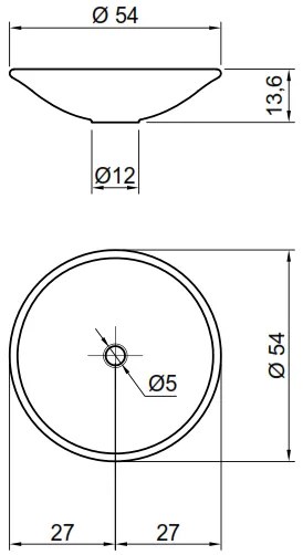 Antonio Lupi Rim Lavabo Tondo 54 cm In Flumood