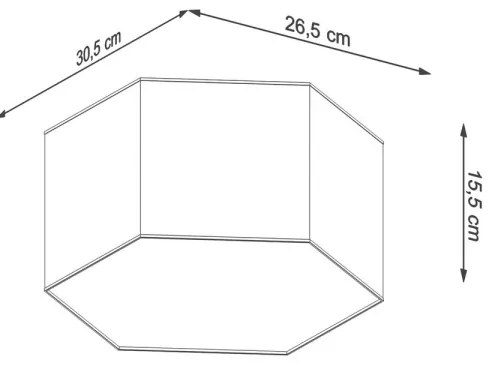 Sollux SL.1061 - Plafoniera SUNDE 2xE27/60W/230V 15,5 cm nera