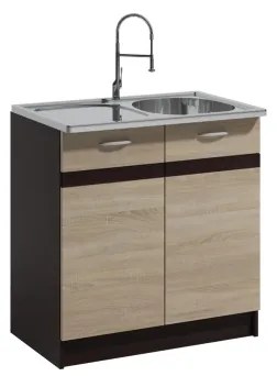 Cucina VALERIA 240 cm, marrone/rovere sonoma