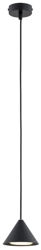 Sospensione Minimal Skadi 1 Luce In Acciaio Nero