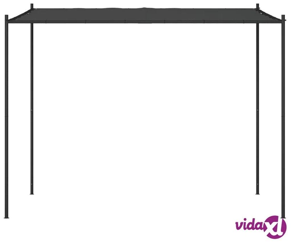 vidaXL Gazebo Antracite 3x3 m 180 g/m² Tessuto e Acciaio