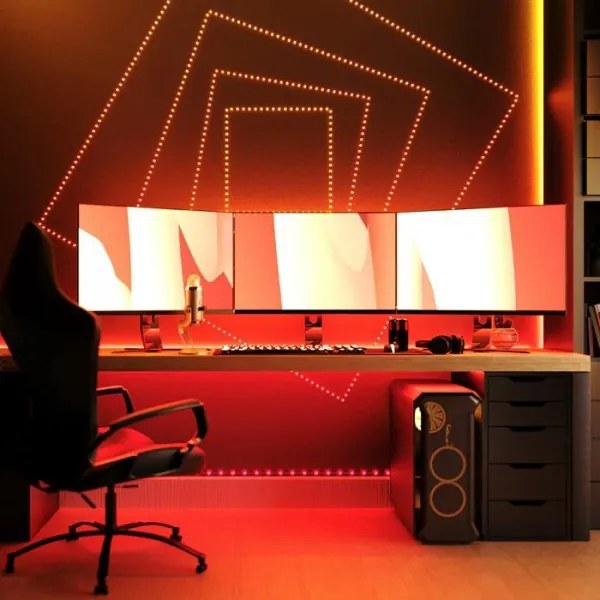 Twinkly TWD200STP-BEU - Striscia LED RGB dimmerabile per esterni 200xLED 10m IP44 WiFi