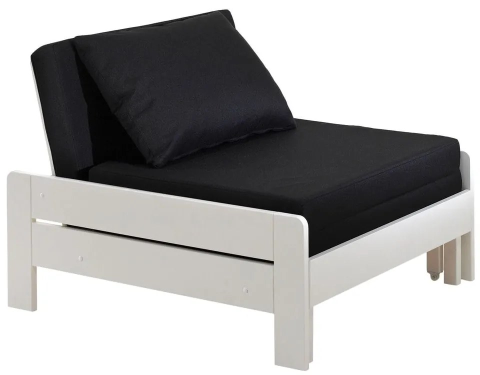 Poltrona per bambini bianca/nera Pino - Vipack