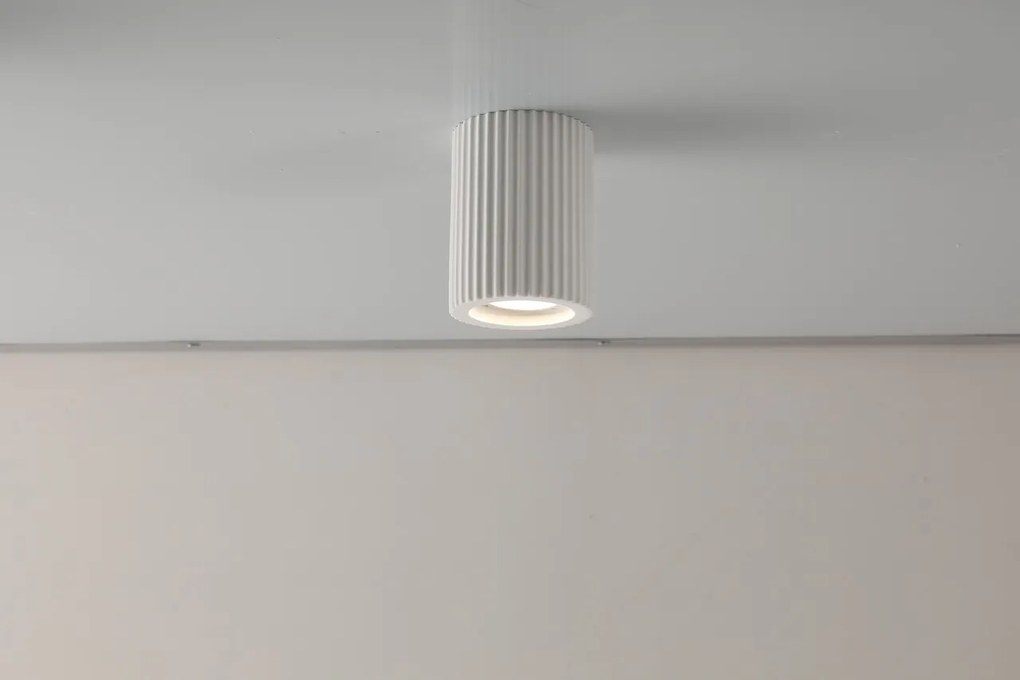 Plafoniera LED GU10 e GU5.3 in Gesso Pitturabile Rotonda Ø70x90mm